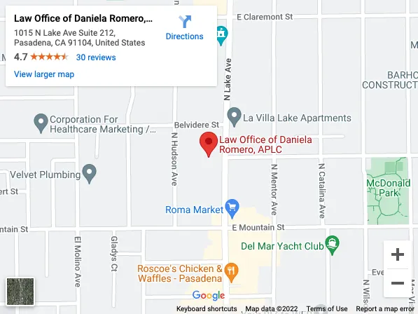 Law Office of Daniela Romero Map